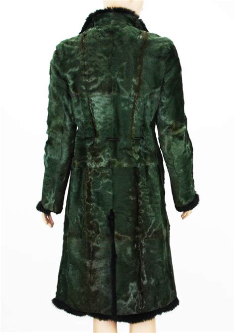 gucci green fur coat